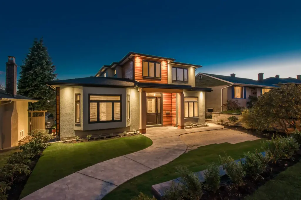 home exterior with lighting automation